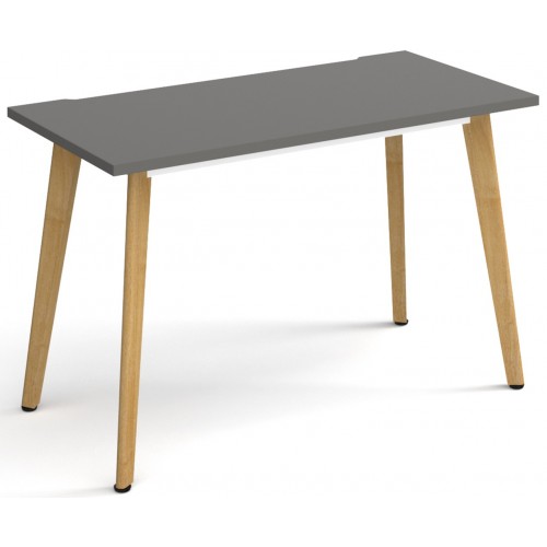 Giza Straight Desk with Wooden Legs